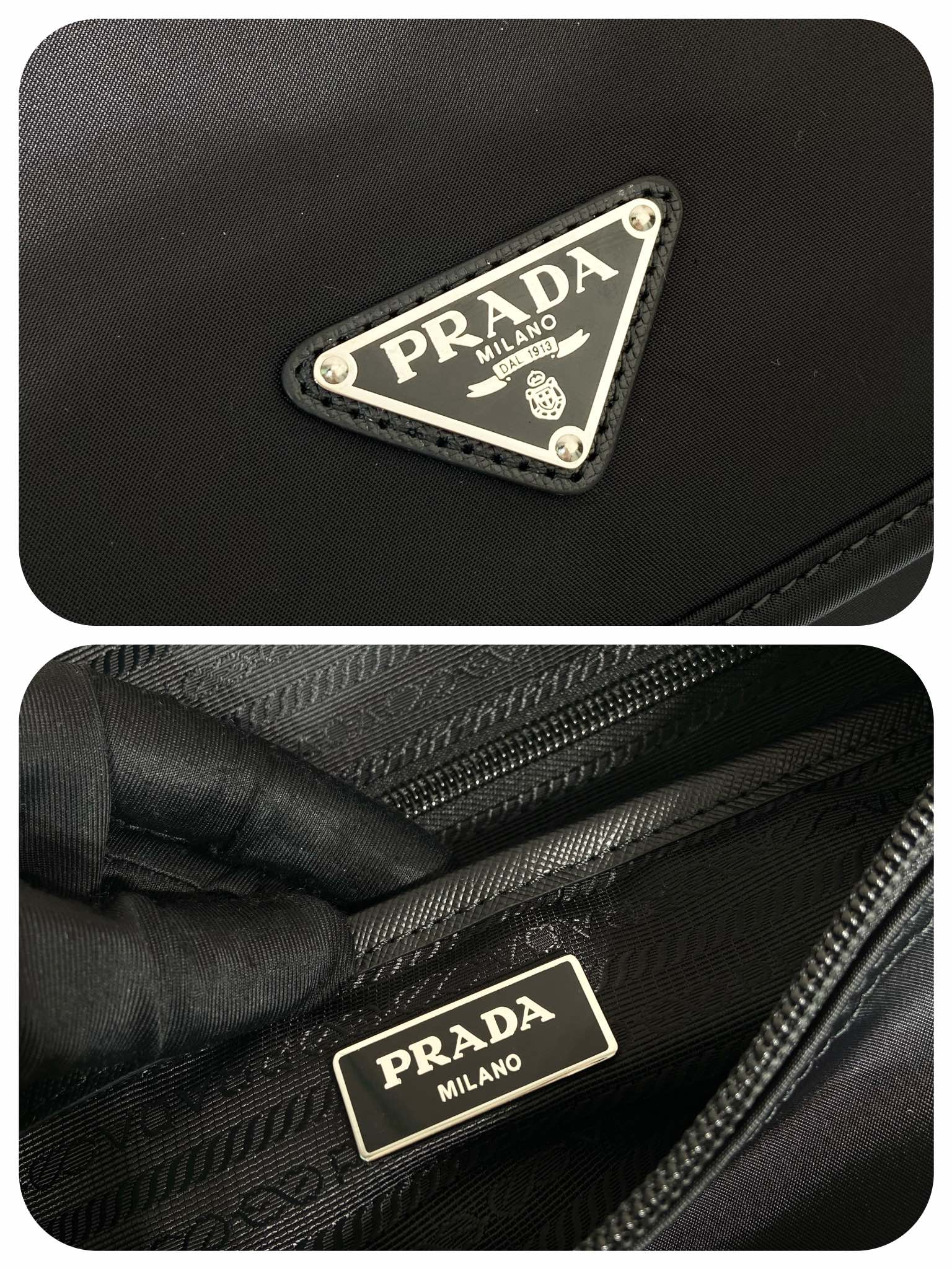 Prada Re Nylon Shoulder Bag Black 1BD953